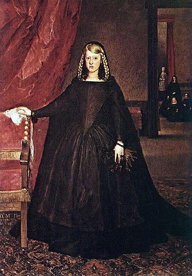 Juan Bautista del Mazo The sitter is Margaret of Spain, first wife of Leopold I, Holy Roman Emperor, wearing mourning dress for her father, Philip IV of Spain, with children oil painting picture